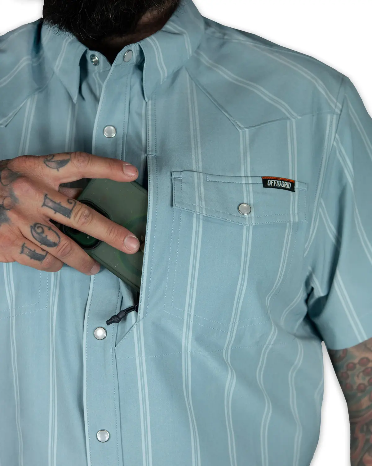 Daryll Ss Shirt - Mid Blue 6