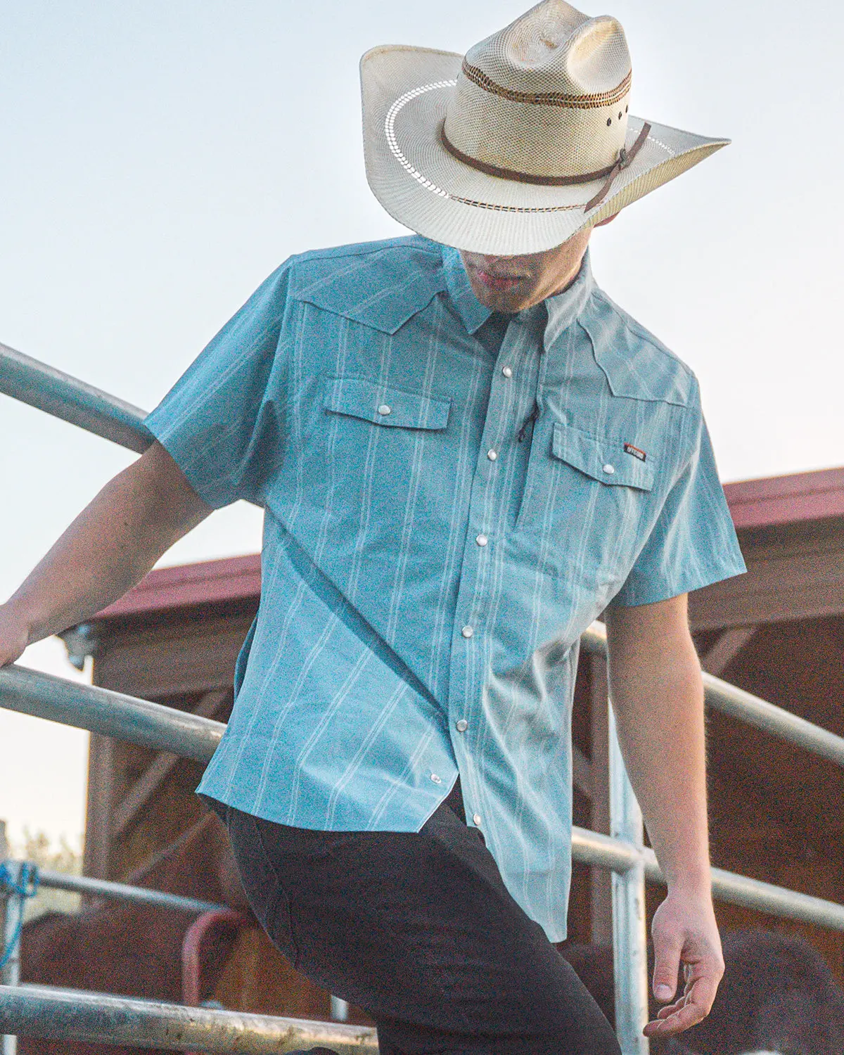 Daryll Ss Shirt - Mid Blue 2