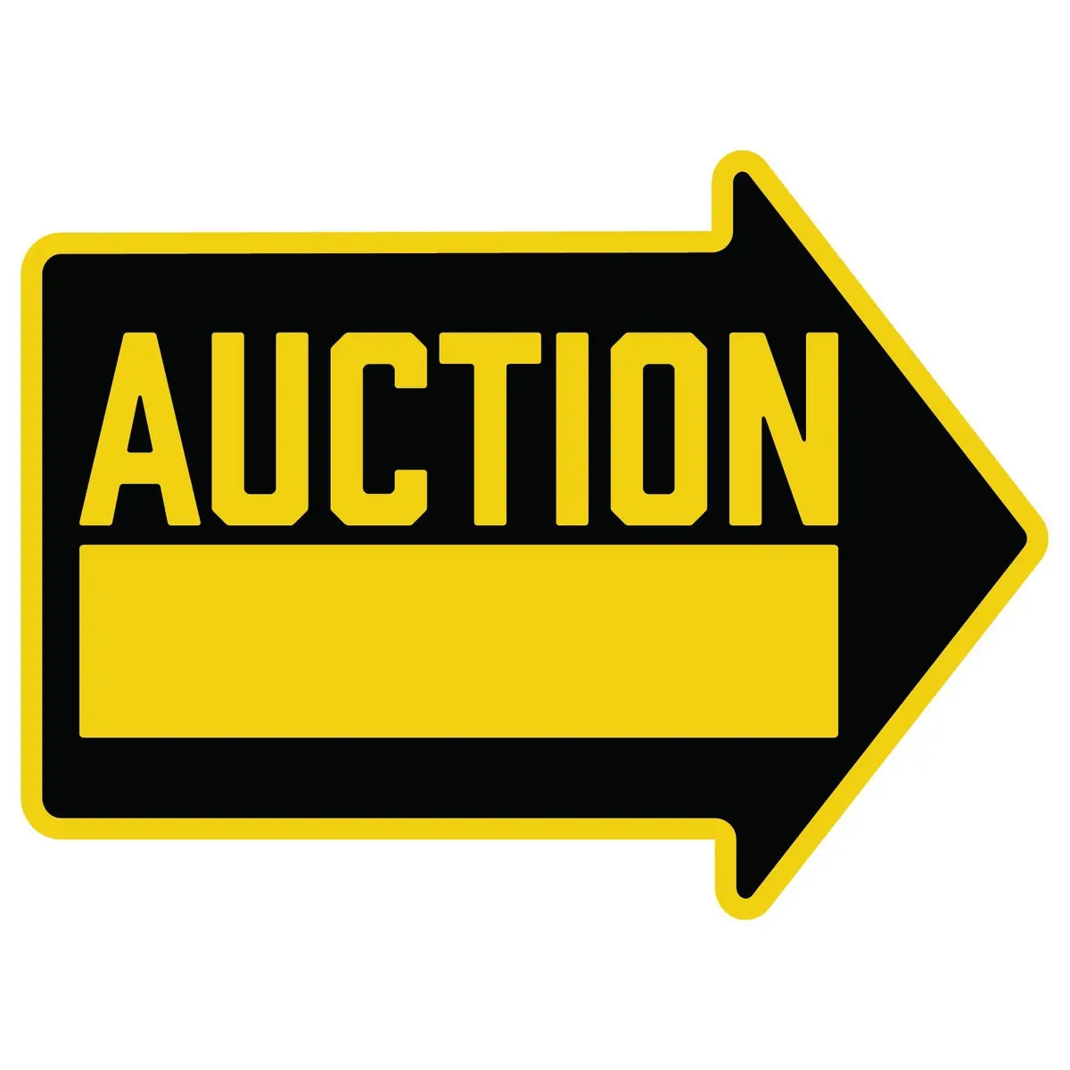 Diecut Auction Arrow Sign (5/Pack) 1