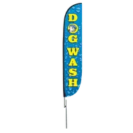 Dog Wash Feather Flag Water Drips 2