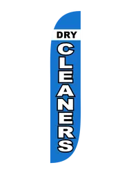 Dry Cleaners Feather Flag Blue 1