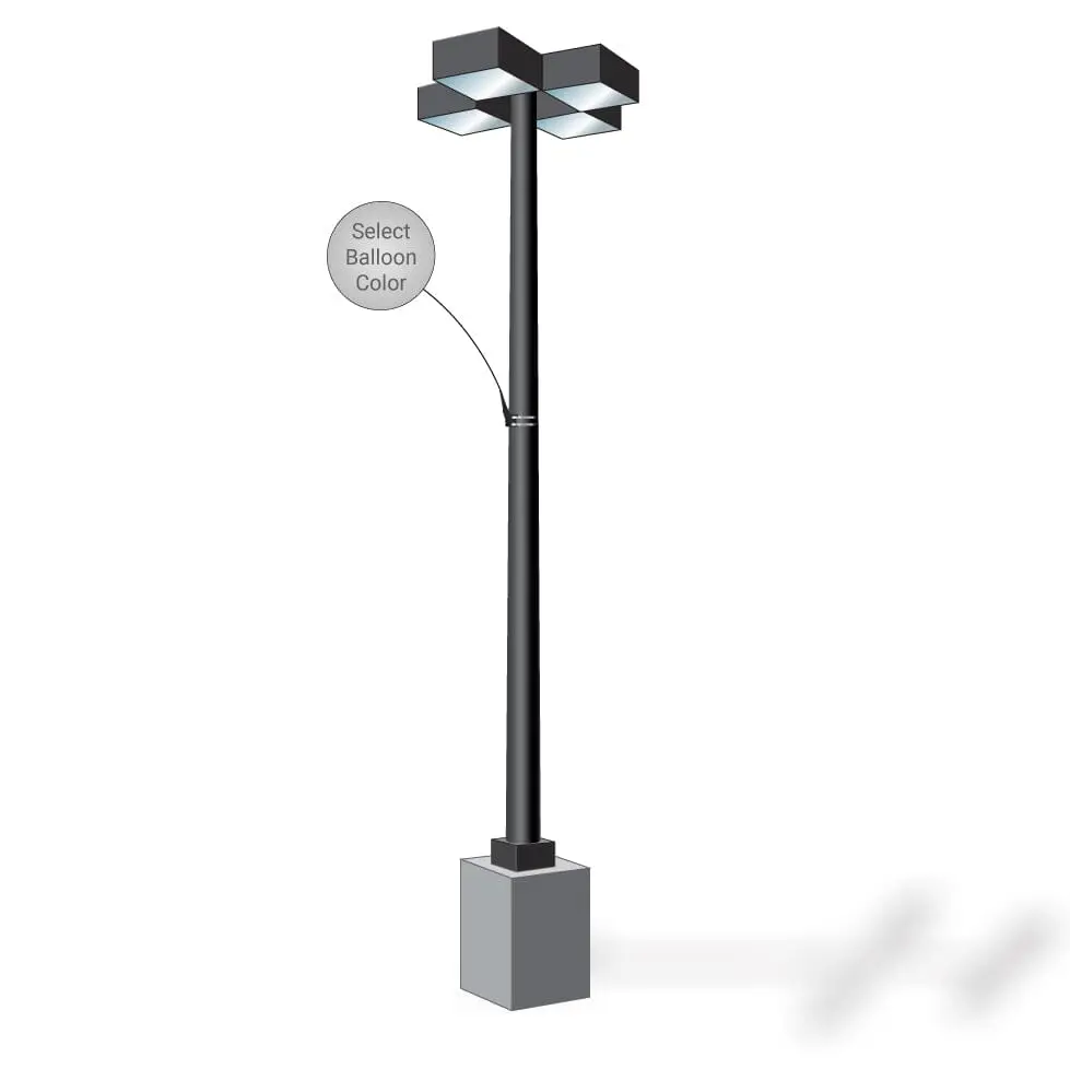 Reusable Vinyl Balloon Light Pole Kit - 1 Balloon 5