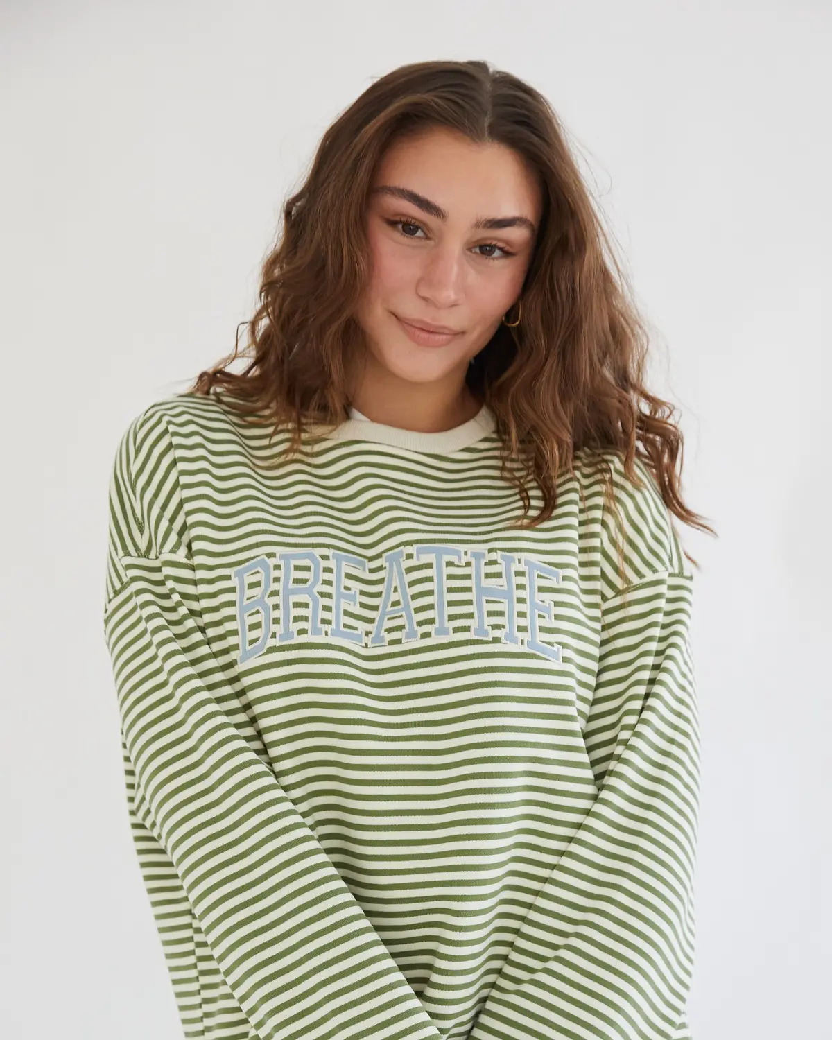 Breathe Striped Crewneck 1