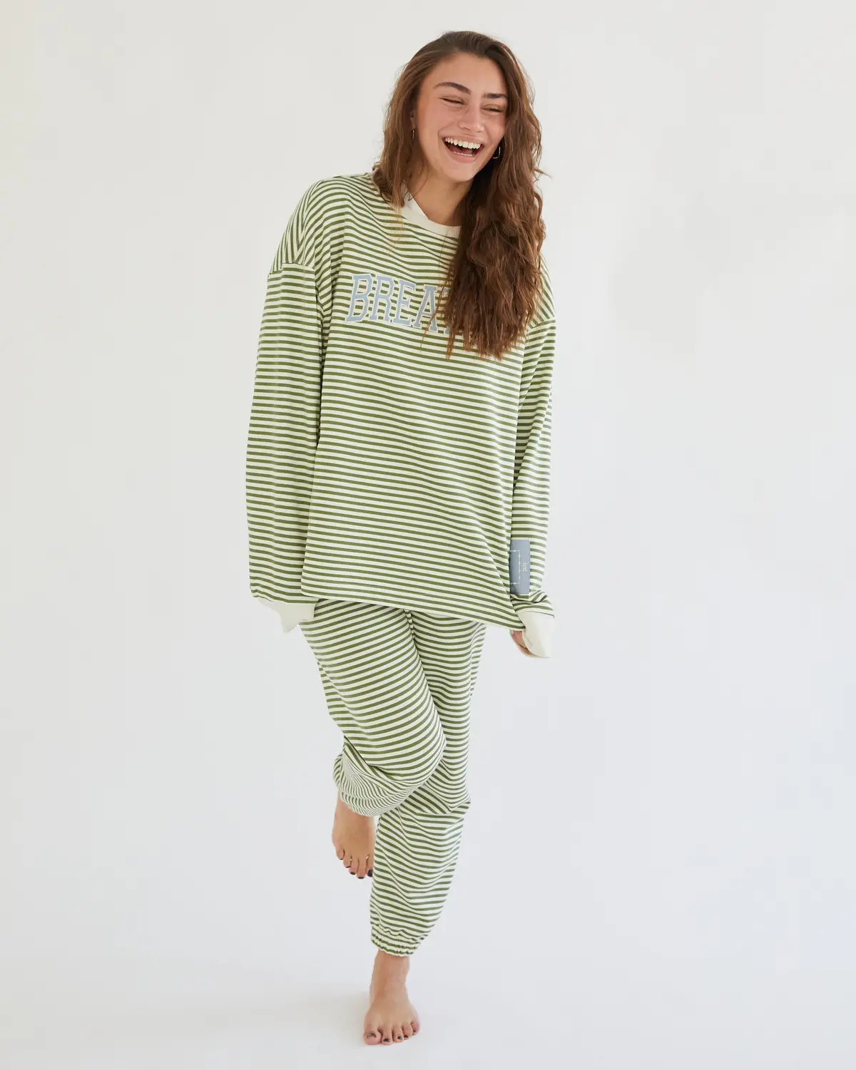 Breathe Striped Crewneck 3