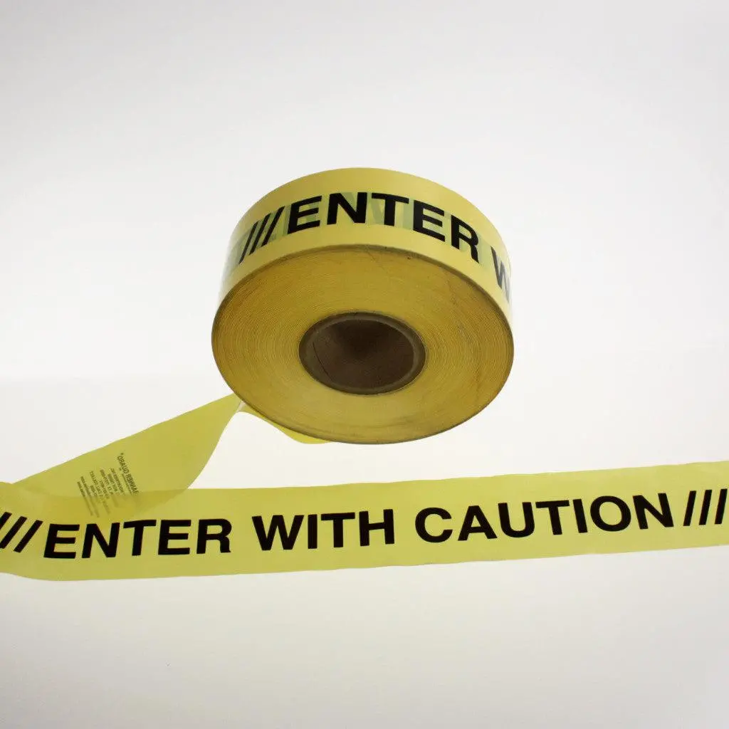 "Enter With Caution" - 1000' Barricade Tape 1
