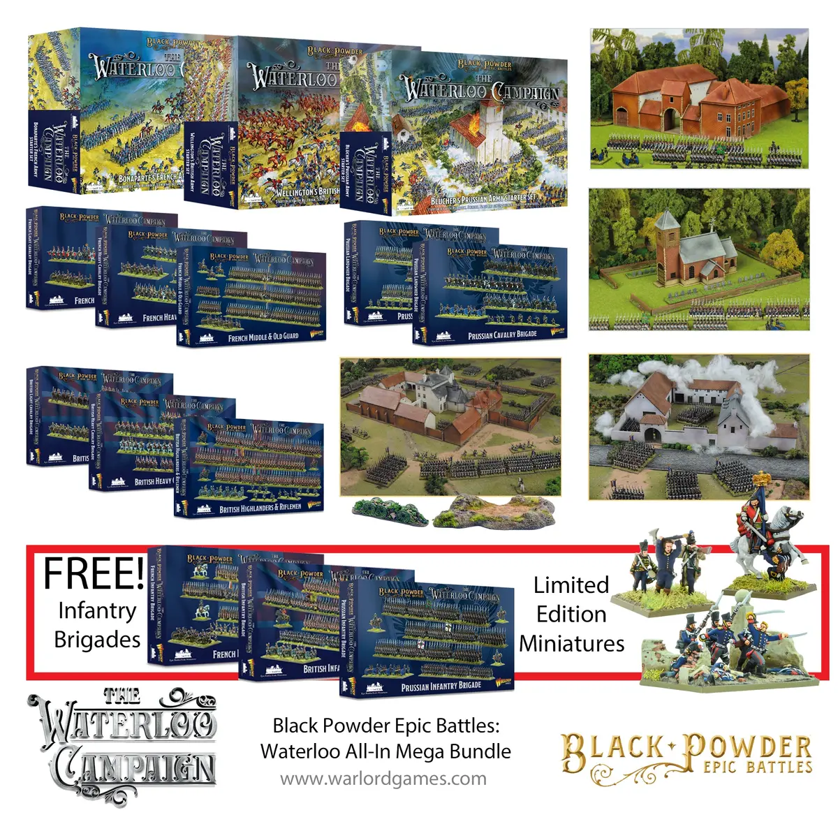 Black Powder Epic Battles: Waterloo All-In Three Army Mega Bundle 1