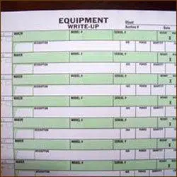 Equipment Write-Up Form, 1 Or 2-Part (100/Pack)| Style| 2-Part 1