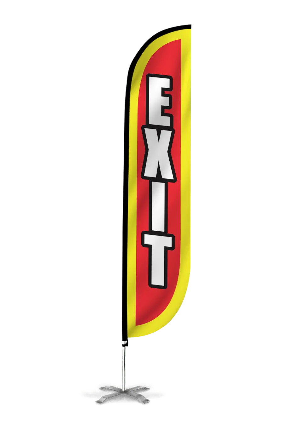 Exit Feather Flag 1