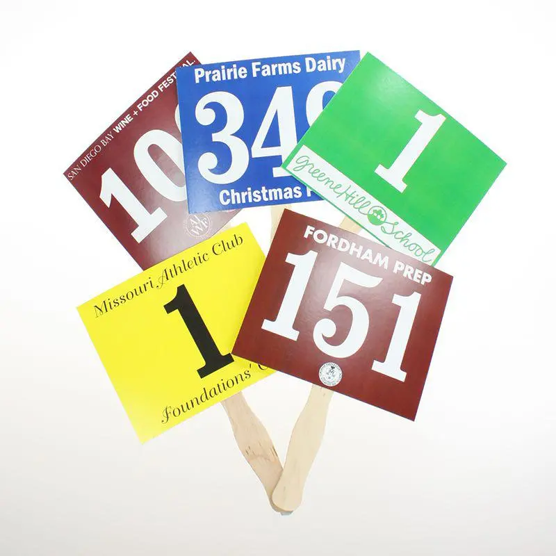 Extra Bold Bid Paddles, Custom (100/Pack) 1