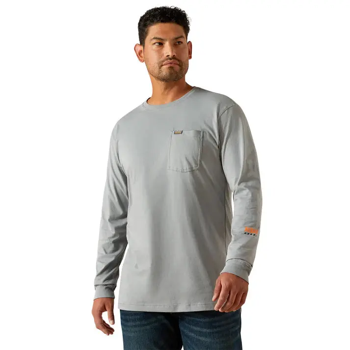 Cotton Strong Standard Logo Pocket L/S T-Shirt - Monument/Highrise 1