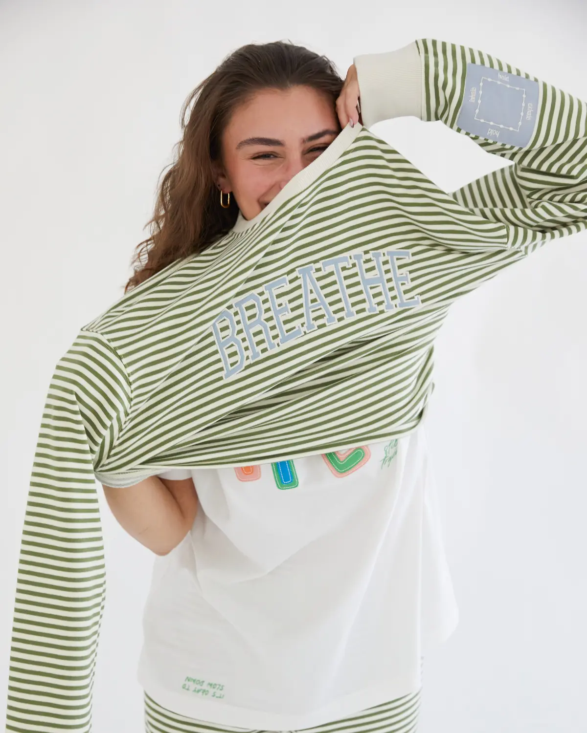 Breathe Striped Crewneck 2