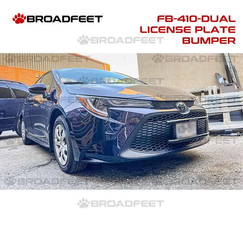 Front Universal License Plate Bumper Guard Protector - Dual Steel 1