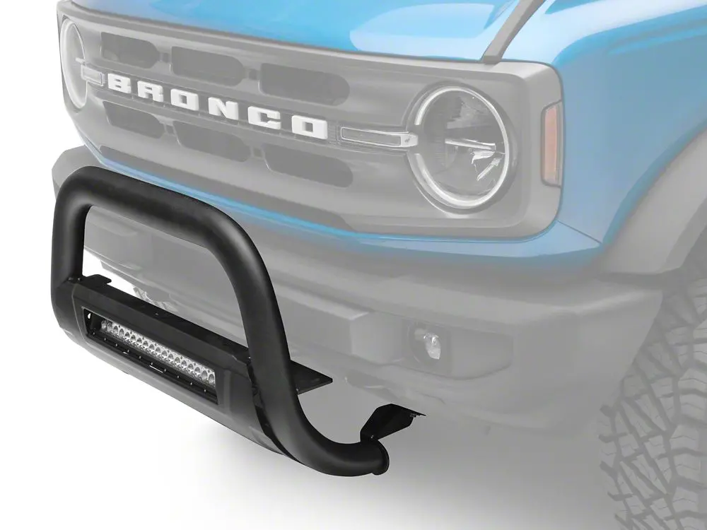 Barricade 3.5-Inch Bull Bar with 20-Inch LED Light Bar – Textured Black, Ford Bronco (2021–2025)
