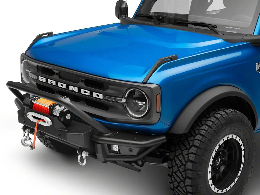 Barricade Heavy-Duty Tubular Front Winch Bumper with LED Fog Lights – 2021–2025 Ford Bronco (Excludes Raptor)