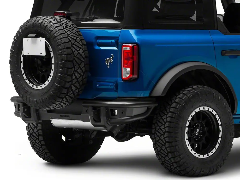 Barricade Heavy-Duty Tubular Rear Bumper with Integrated LED Fog Lights – Ford Bronco (2021–2025, Non-Raptor)
