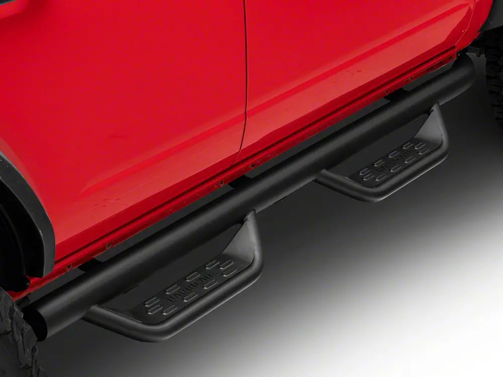 Barricade Tubular Drop Steps – Fine Textured Black, Bronco 4-Door (2021–2025)