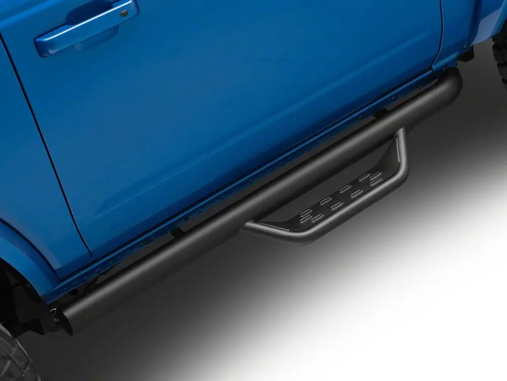 Barricade Tubular Drop Steps – Fine Textured Black, Bronco 2-Door (2021–2025)