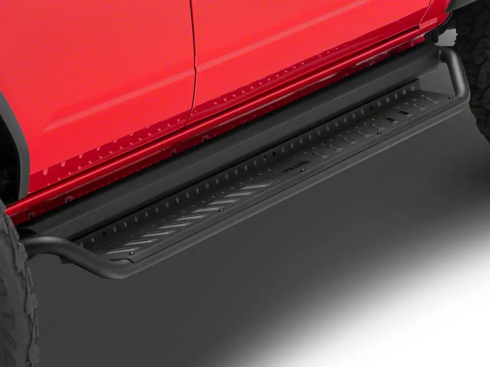 Barricade Open Trail Heavy-Duty Running Boards – Textured Black, 4-Door Bronco (2021–2025)