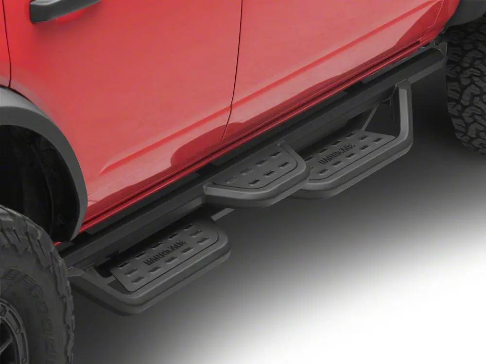 Barricade TCX Heavy-Duty Drop Side Steps – Textured Black, 4-Door Bronco (2021–2025)