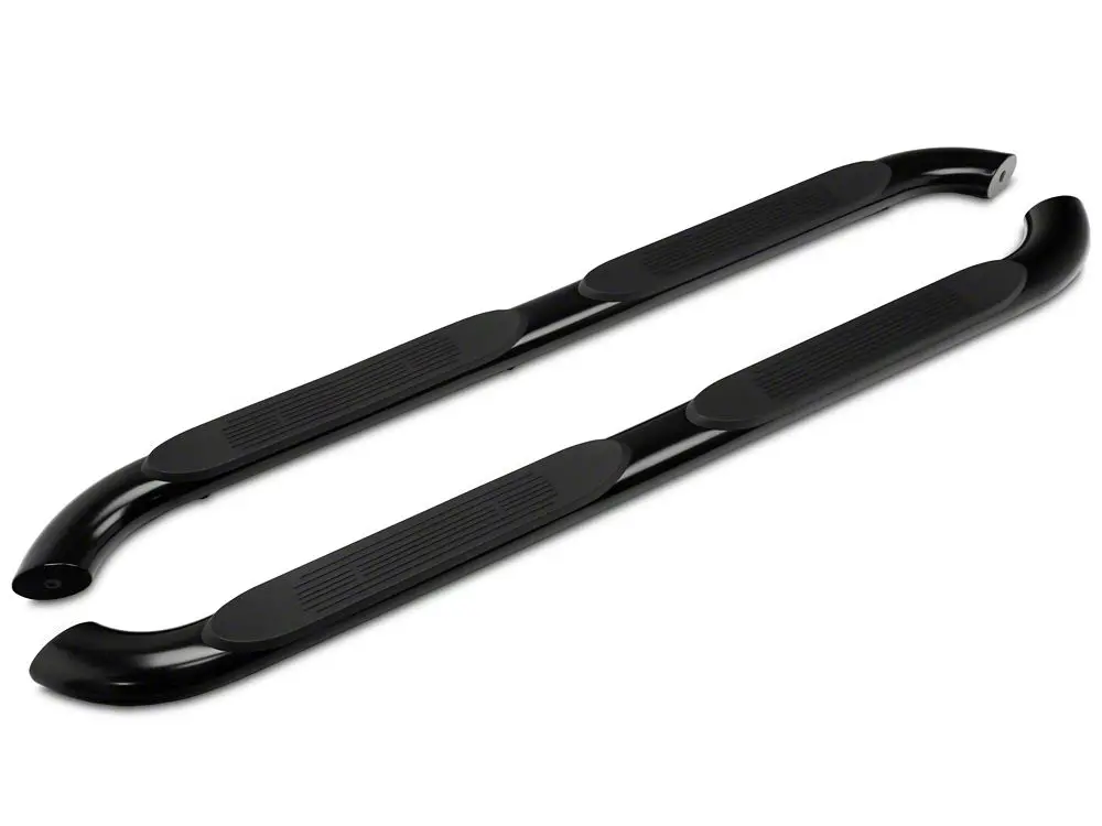 Barricade 4-Inch Oval Bent End Side Step Bars; Black (19-23 Ranger Supercab) 2