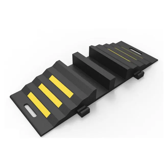 Rubber Fire Hose Cable Ramp Protector Channel Size 90X75mm 2