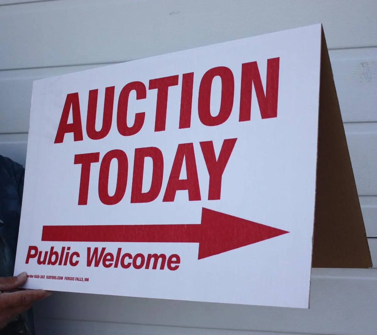 Fold-Over Auction Signs - Cardboard (10/Pack) 1