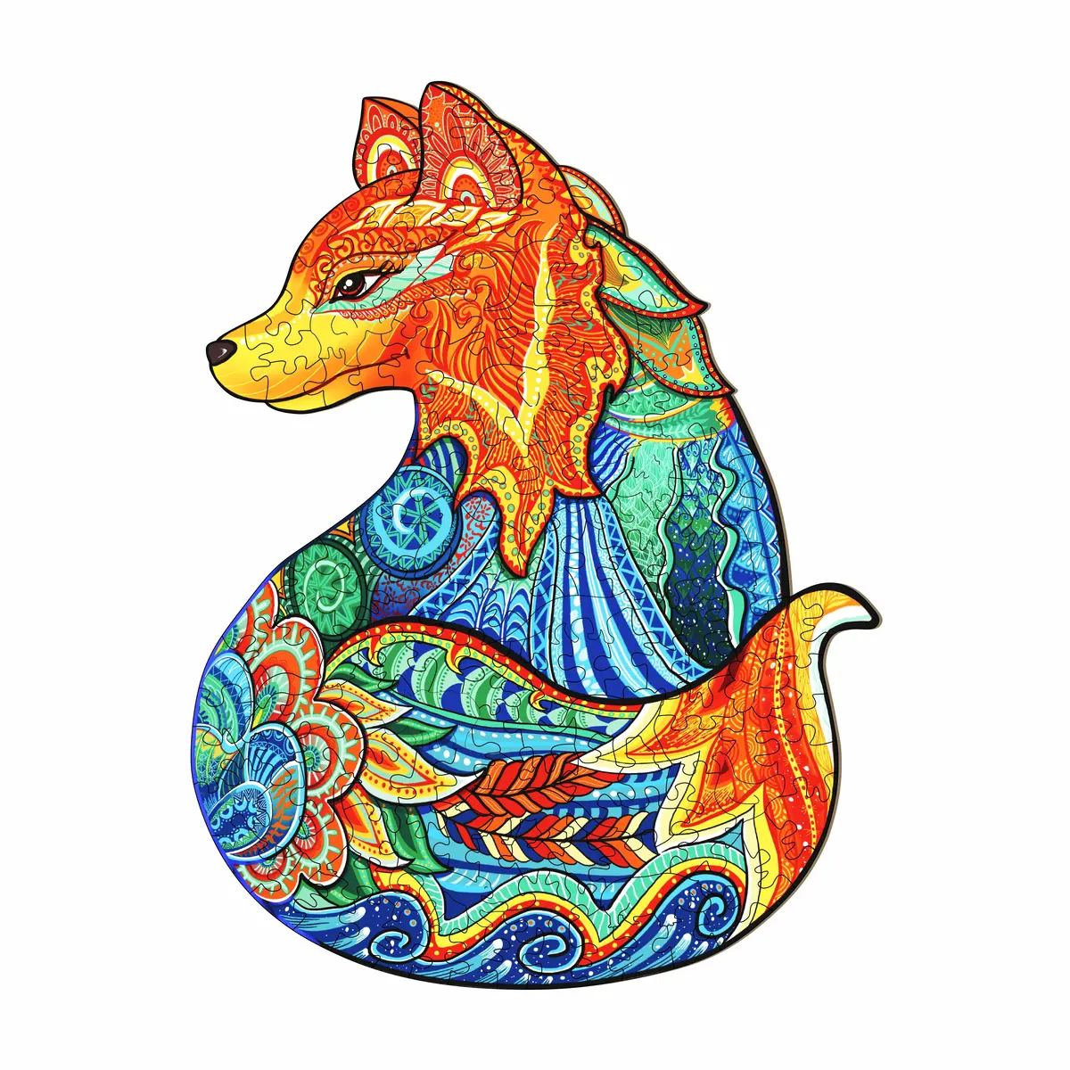 Fox Puzzle - Laser-Cut Wood Jigsaw Puzzle 1