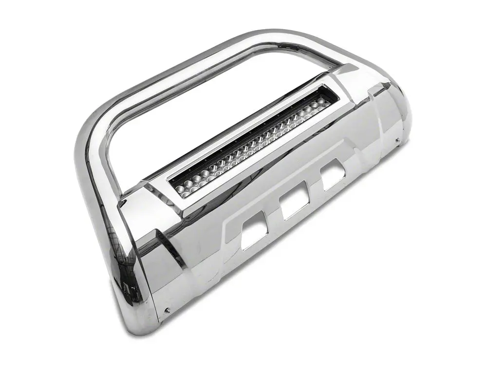 Barricade 3.5-Inch Stainless Steel Bull Bar with Skid Plate & 20-Inch LED Light Bar for 2015–2022 GMC Canyon