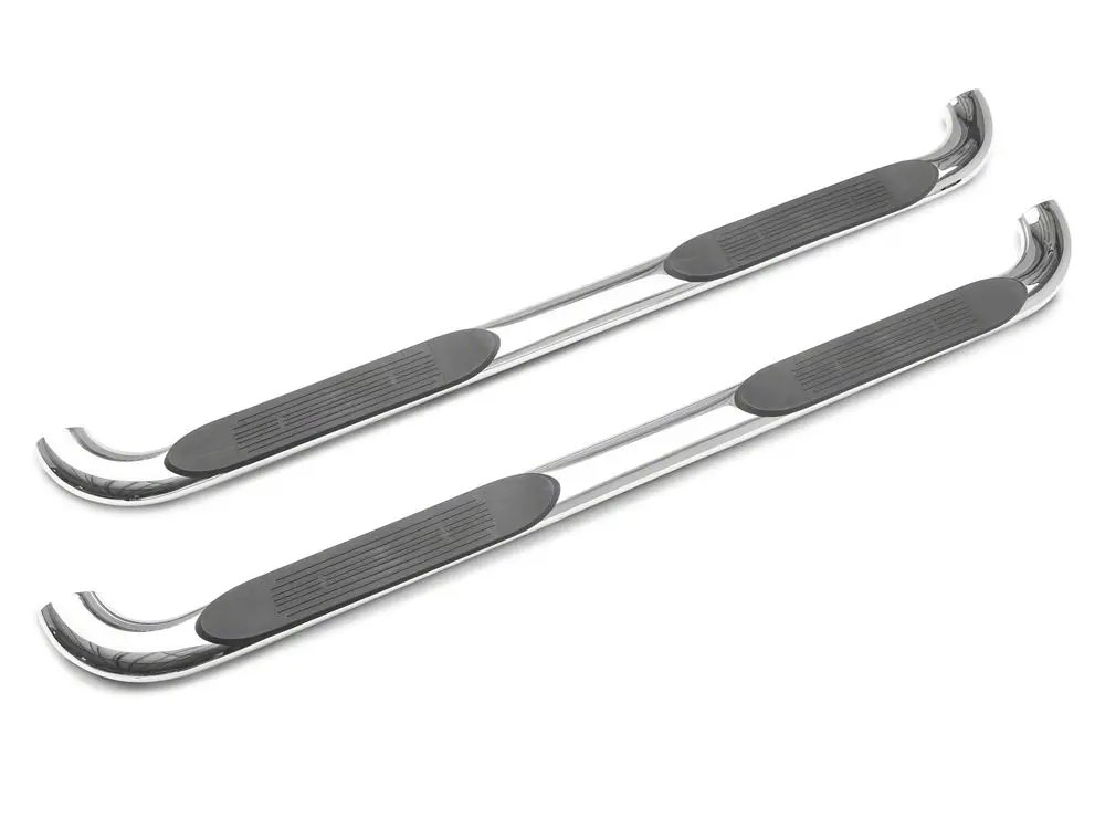 Barricade 4-Inch Oval 90° Bent-End Stainless Steel Side Steps for 2015–2022 GMC Canyon Crew Cab