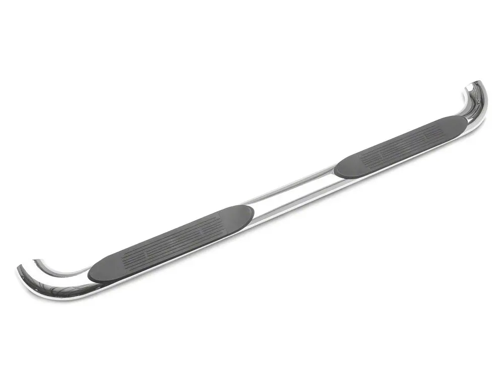 Barricade 4-Inch Oval 90 Degree Bent End Side Step Bars; Stainless Steel (15-22 Canyon Crew Cab) 2