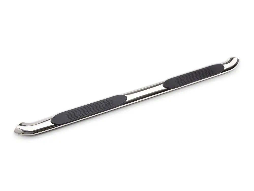 Barricade 4-Inch Oval Bent End Side Step Bars; Stainless Steel (15-22 Canyon Crew Cab) 2