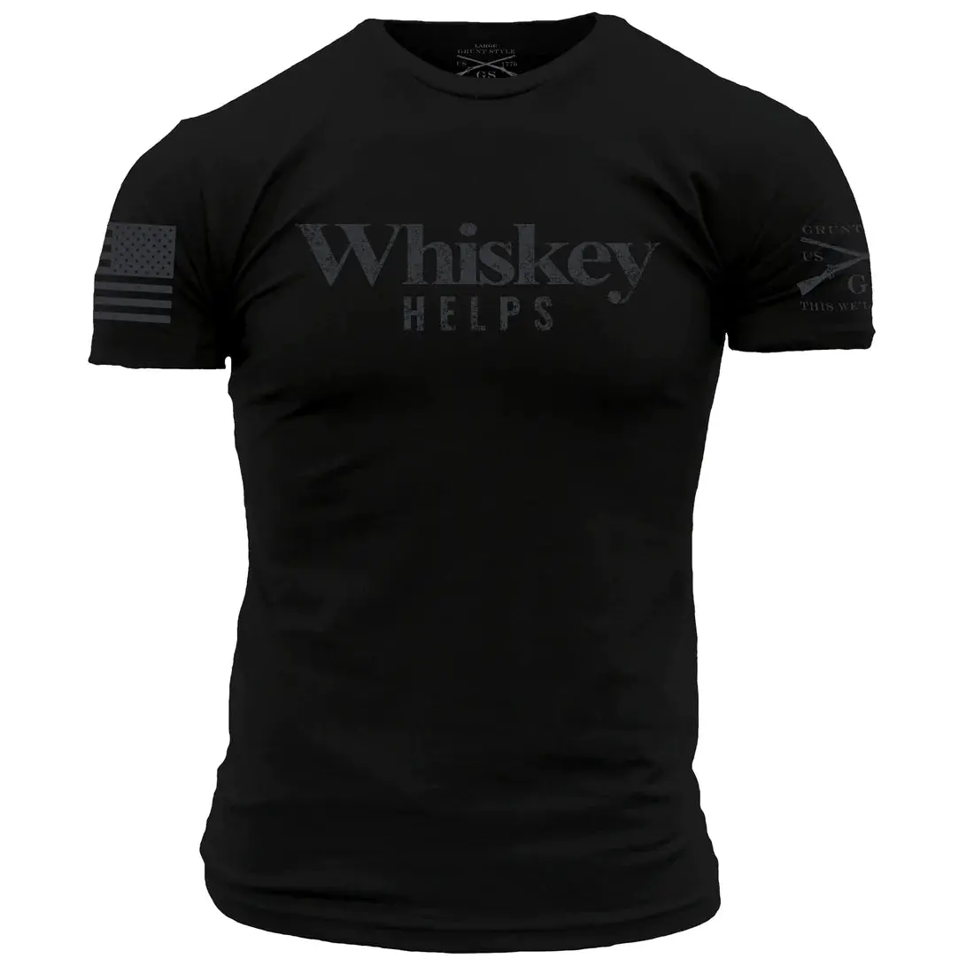 Whiskey Helps Tee - Black 1