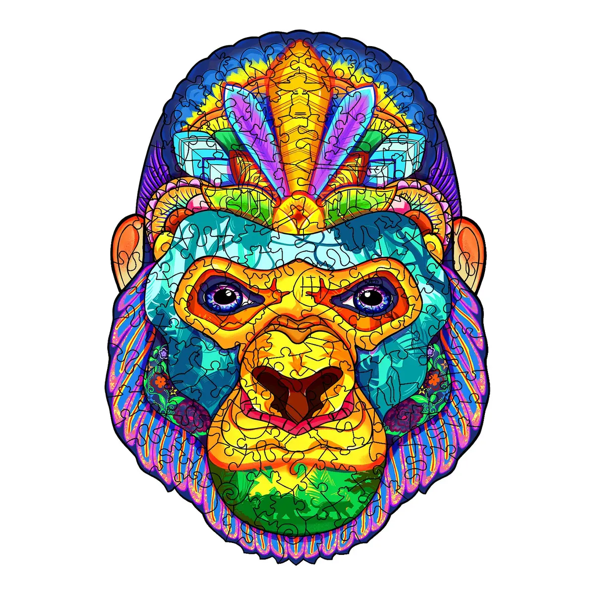 Gorilla Pop Art Puzzle - Wild Animals Puzzle Collection 1
