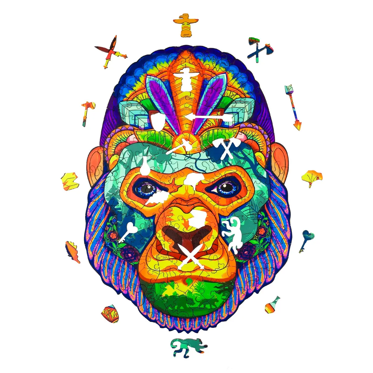 Gorilla Pop Art Puzzle - Wild Animals Puzzle Collection 2