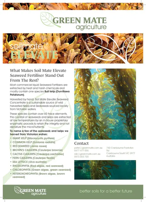 Soil Mate Elevate Wild Harvest Seaweed (Whs) Fertiliser 0.5-3.5-1.1 1
