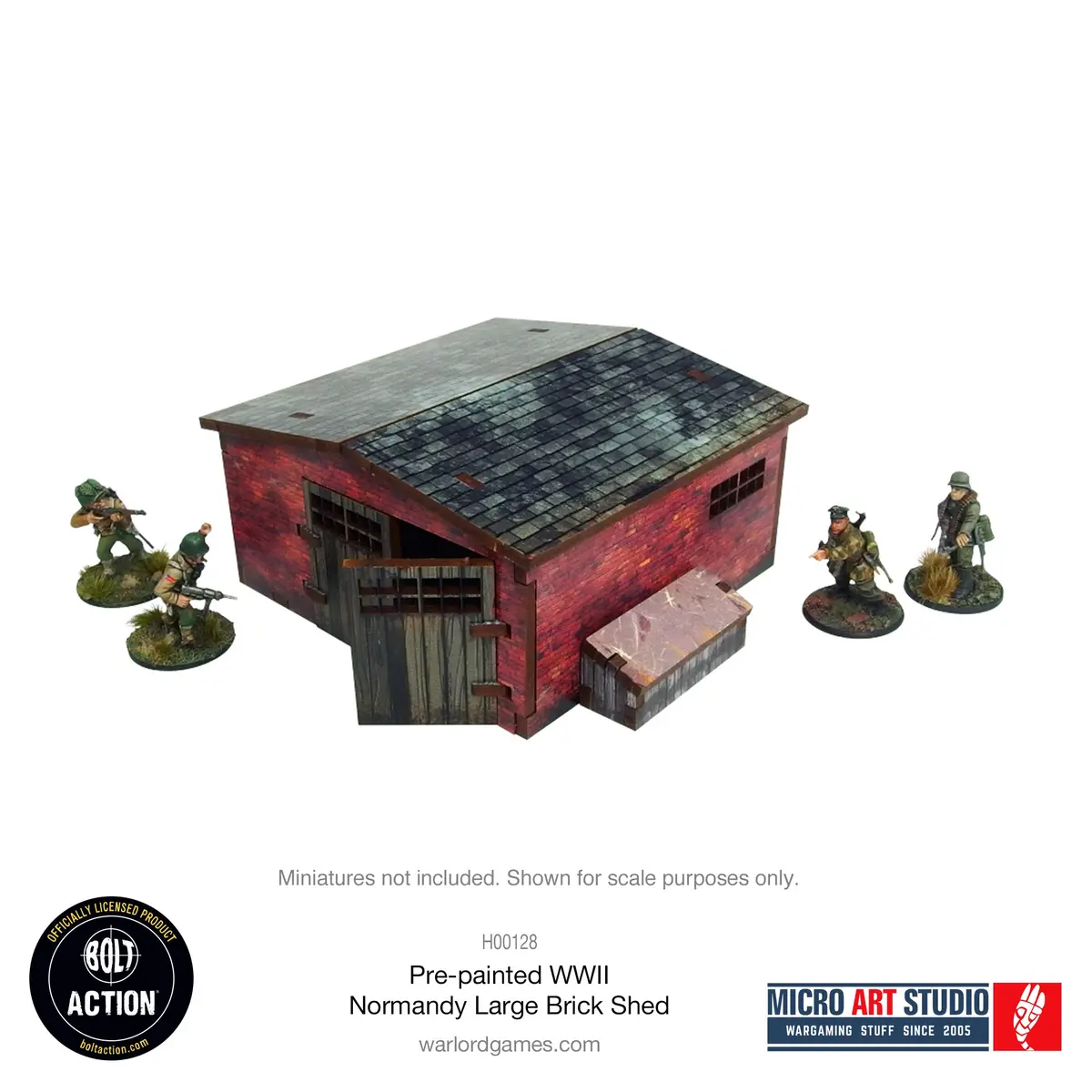 Pre-Painted Ww2 Normandy Large Brick Shed 1