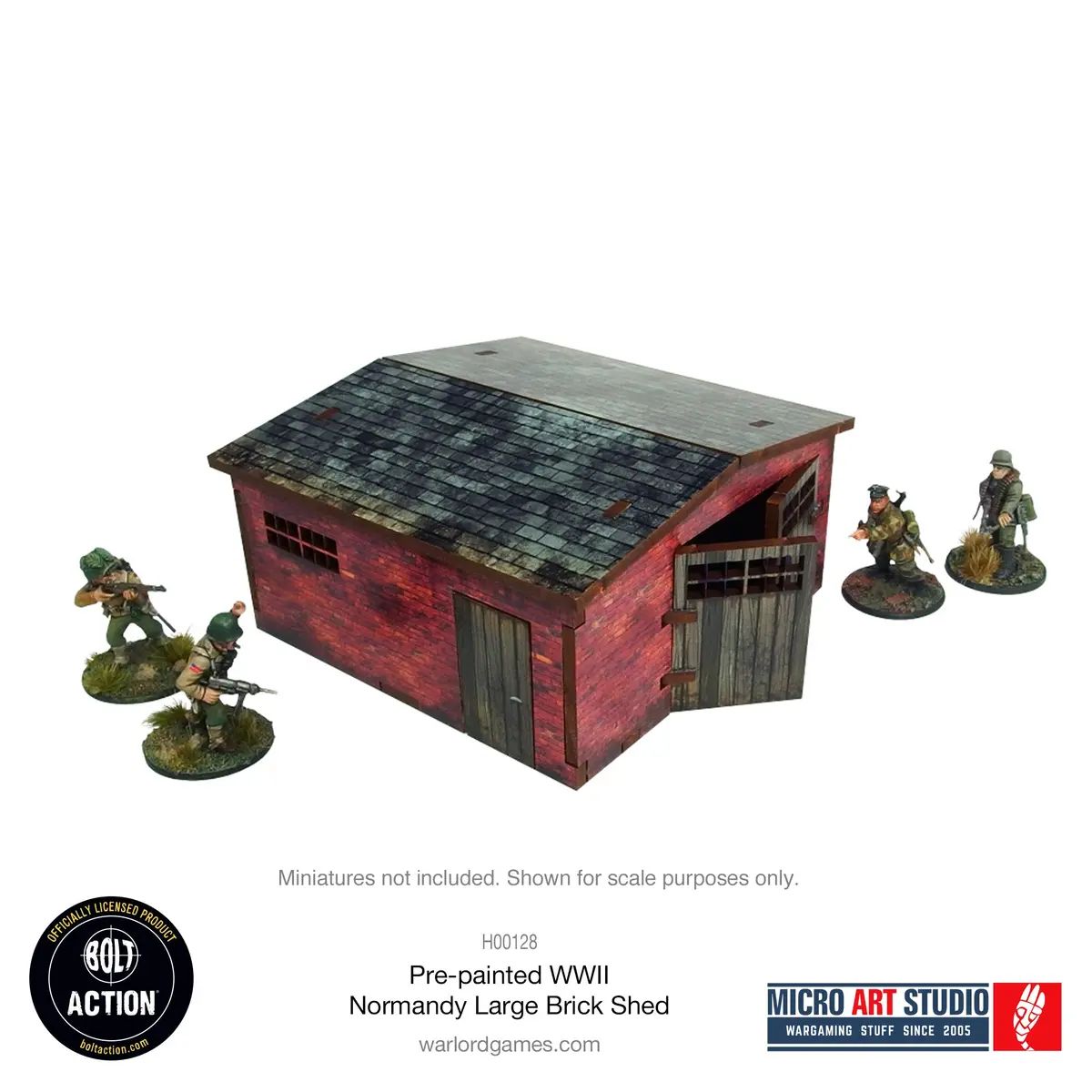 Pre-Painted Ww2 Normandy Large Brick Shed 2