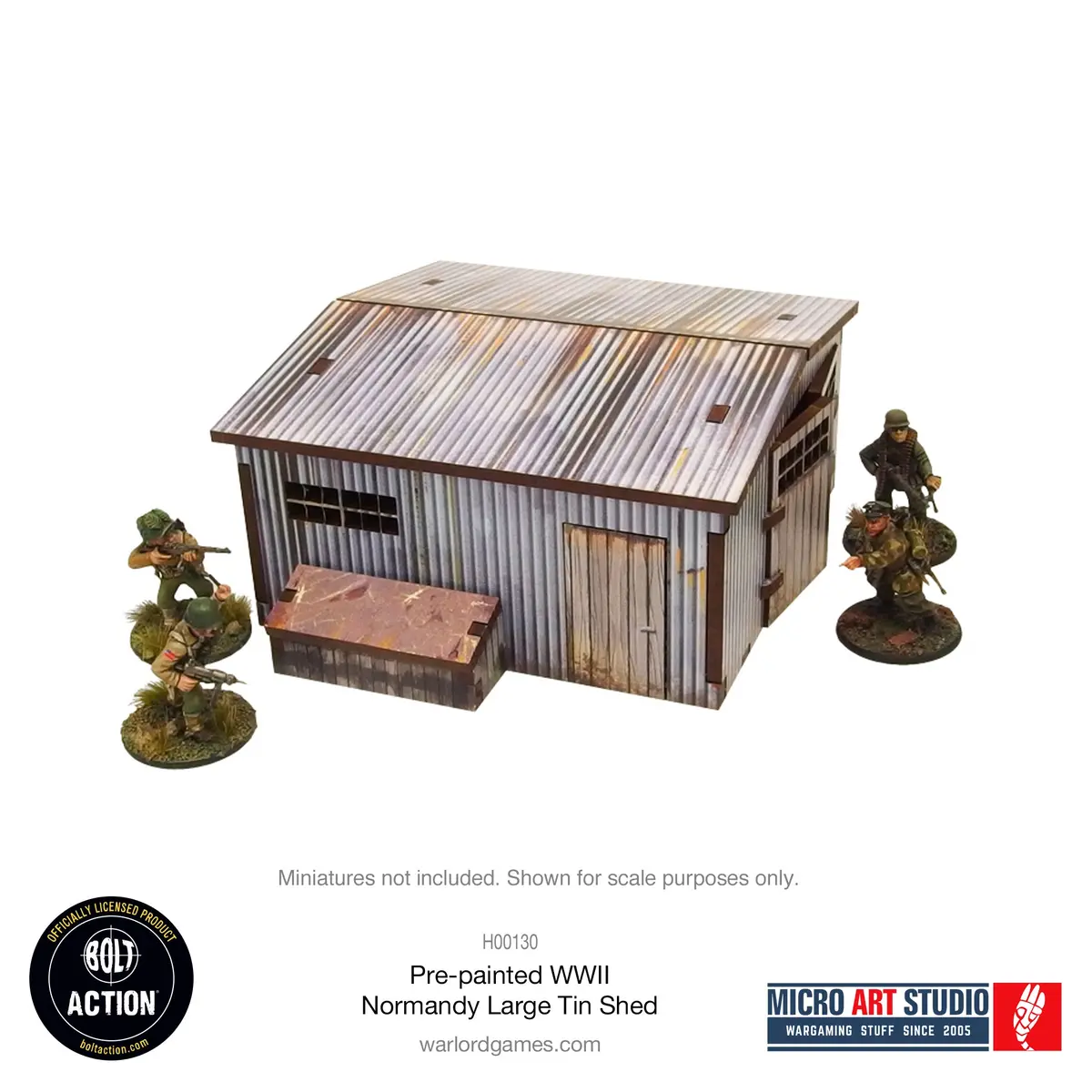 Pre-Painted Ww2 Normandy Large Tin Shed 1