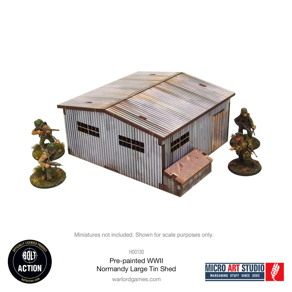 Pre-Painted Ww2 Normandy Large Tin Shed 2