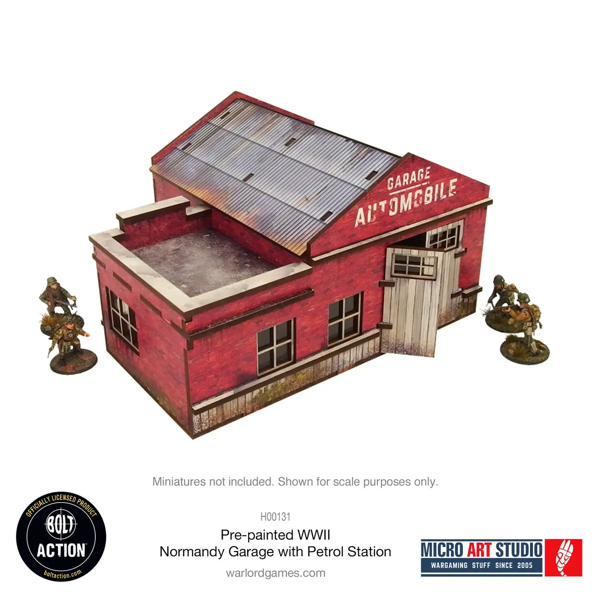 Pre-Painted Ww2 Normandy Garage With Petrol Station 1
