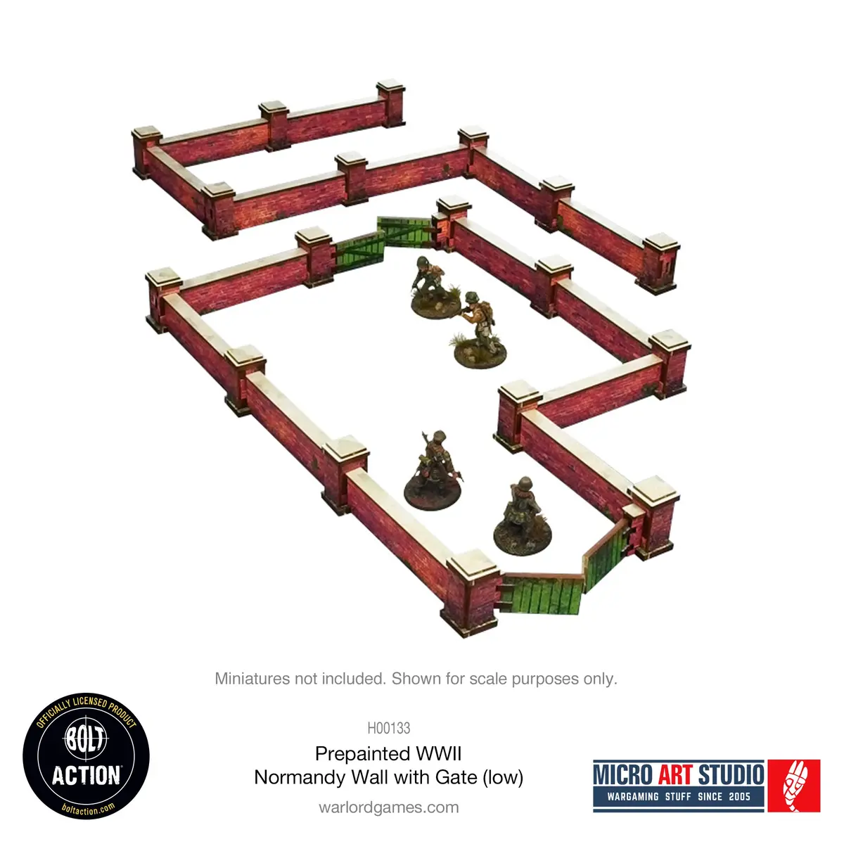 Pre-Painted Ww2 Normandy Walls With Gate (Low) 1