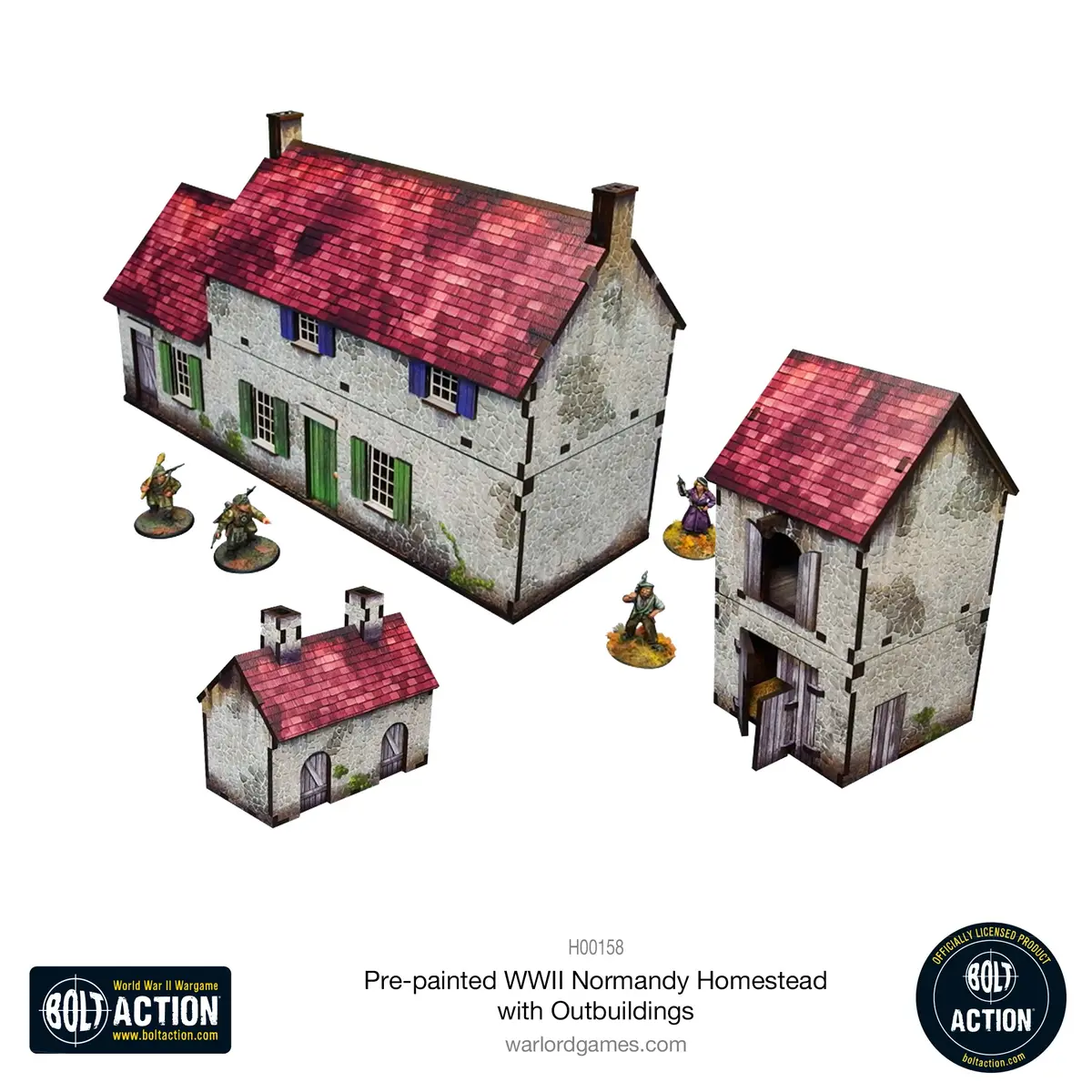 Bolt Action: Pre-Painted Wwii Normandy Homestead With Outbuildings 1