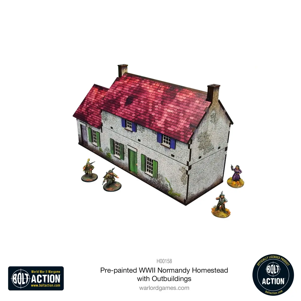 Bolt Action: Pre-Painted Wwii Normandy Homestead With Outbuildings 2