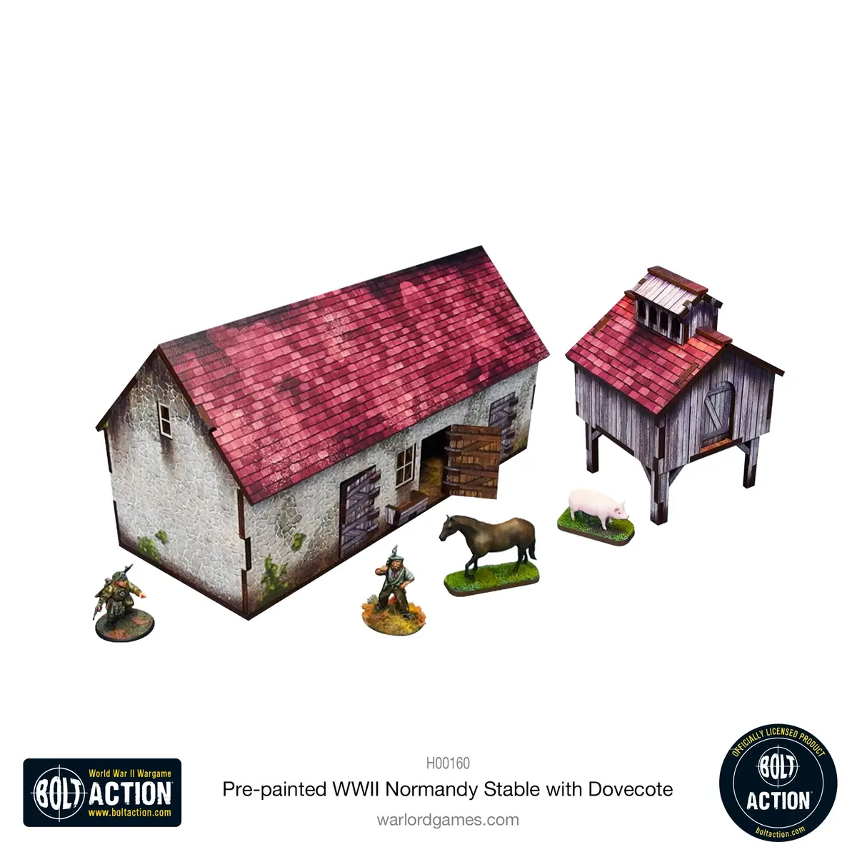 Bolt Action: Pre-Painted Wwii Normandy Stable With Dovecote 1