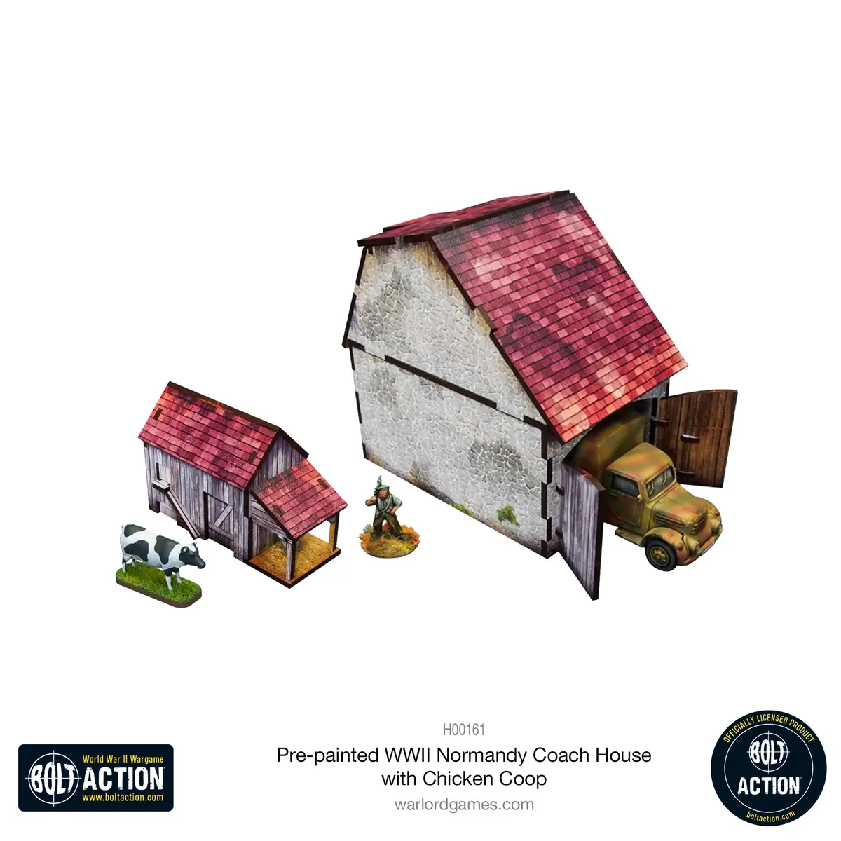 Bolt Action: Pre-Painted Wwii Normandy Coach House With Chicken Coop 1