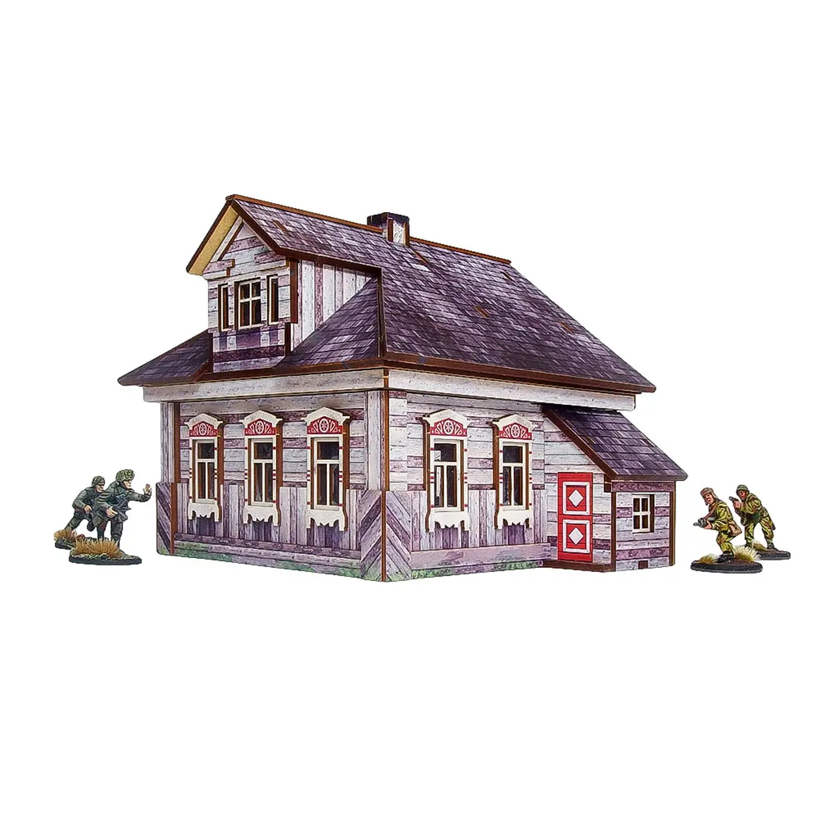 Pre-Painted Ww2 Ostfront Village Whitewashed Dacha 1
