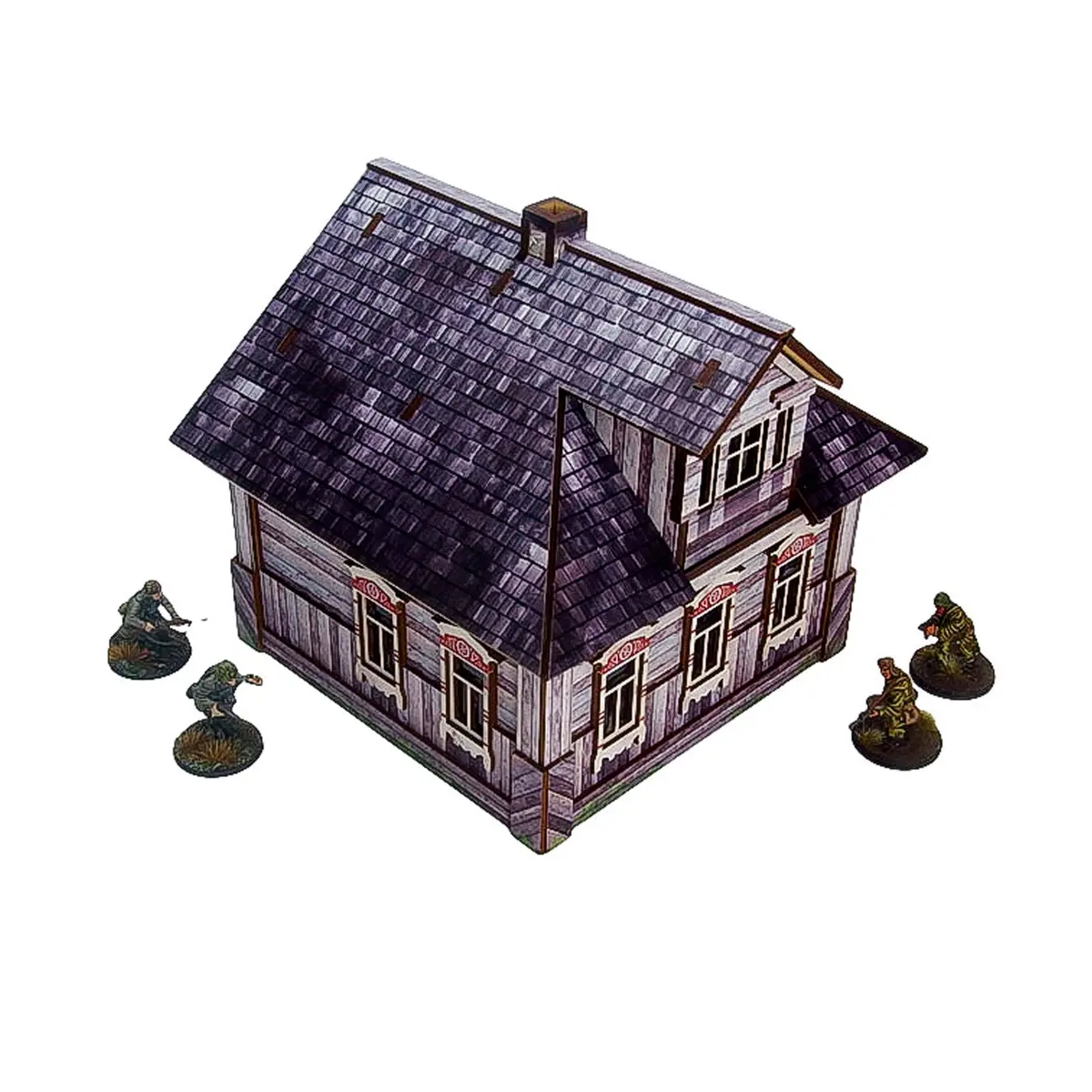 Pre-Painted Ww2 Ostfront Village Whitewashed Dacha 2