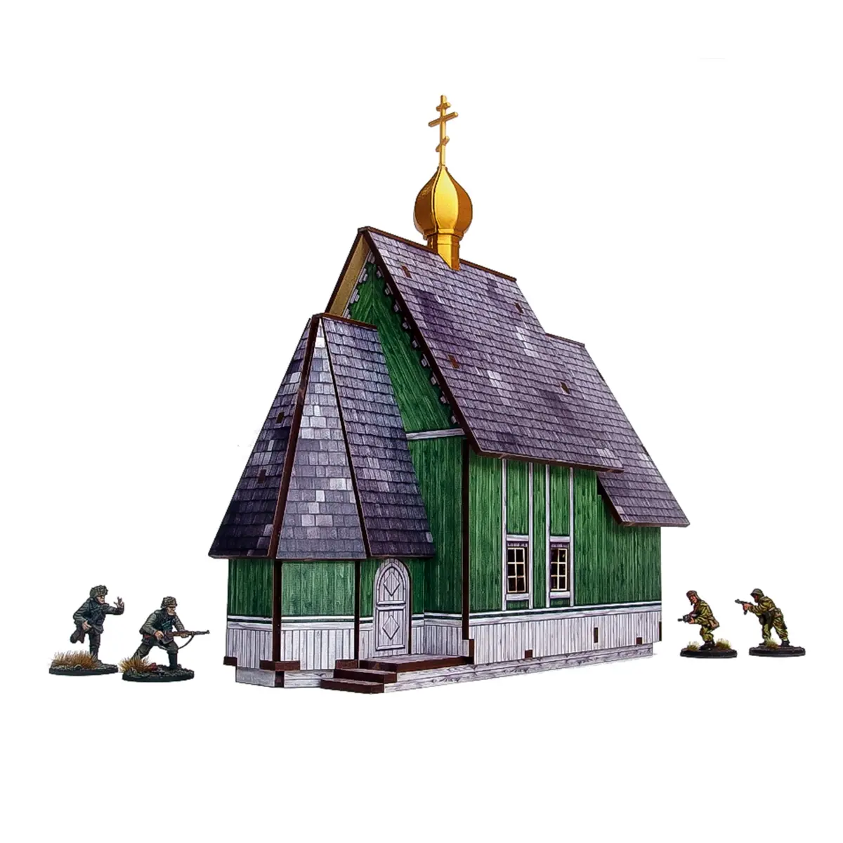 Pre-Painted Ww2 Ostfront Village Tserkov 1