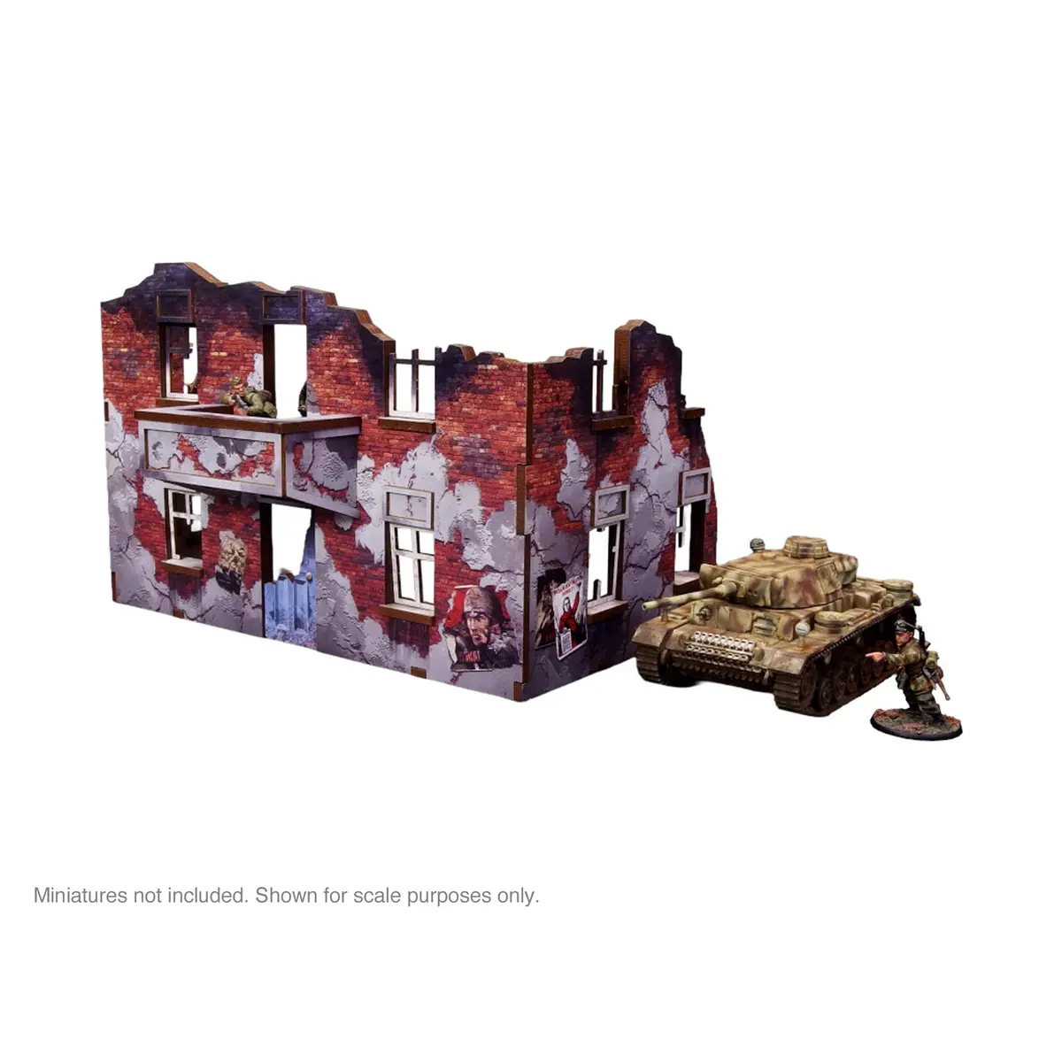 Pre-Painted Ww2 Ostfront Stalingrad Apartment Block Back 1