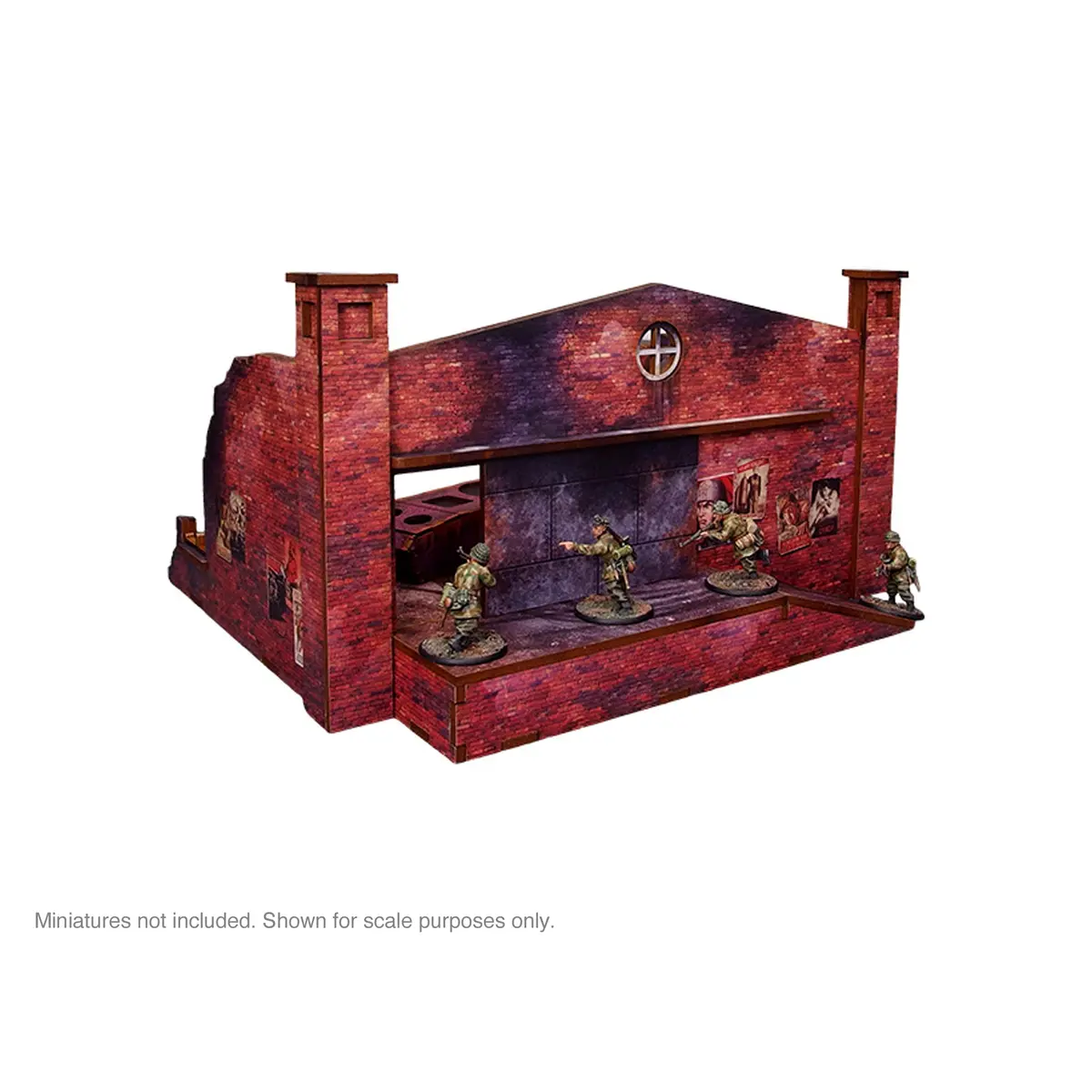 Pre-Painted Ww2 Ostfront Stalingrad Factory Back (With Ramp) 1
